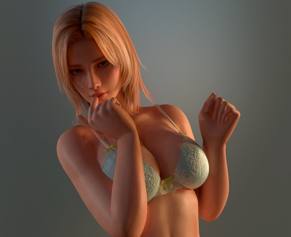 Обои картинки фото 3д графика, люди , people, девушка, взгляд, фон