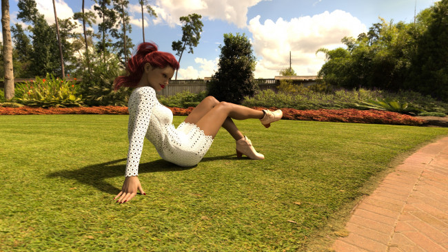 Обои картинки фото 3д графика, люди , people, девушка, взгляд, фон