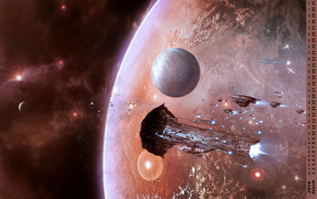 Обои картинки фото календари, фэнтези, планета