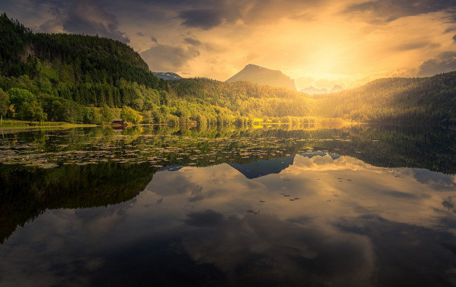 Обои картинки фото природа, восходы, закаты, простор