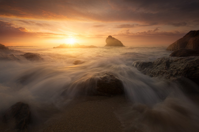 Обои картинки фото природа, восходы, закаты, простор