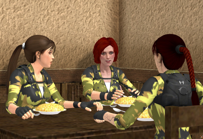 Обои картинки фото 3д графика, армия , military, фон, взгляд, девушки