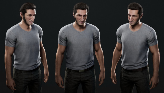 Обои картинки фото видео игры, a way out, ракурсы, брюки, футболка, мужчина