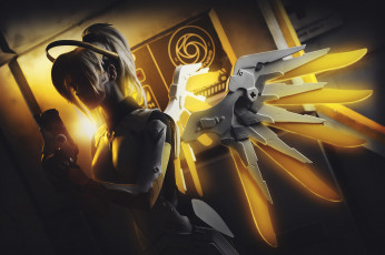 Картинка девушки -+креатив +косплей девушка фон крылья