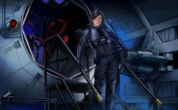 Картинка фэнтези _star+wars девушка фон взгляд униформа