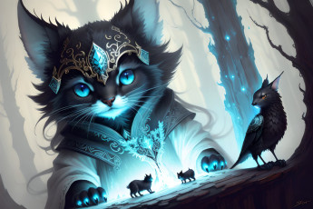 Картинка фэнтези существа нейросети графика нейроарт ai art нейронные сети рисунки нейро искусство