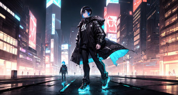 Картинка аниме город +улицы +интерьер +здания нейросети графика нейроарт ai art нейронные сети рисунки нейро искусство