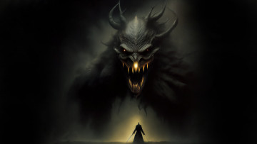 Картинка фэнтези демоны нейросети графика нейроарт ai art нейронные сети рисунки нейро искусство ужас