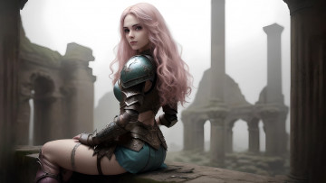 Картинка фэнтези девушки нейросети графика нейроарт ai art нейронные сети рисунки нейро искусство девушка воин