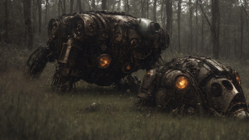 Картинка фэнтези роботы +киборги +механизмы нейросети графика нейроарт ai art нейронные сети рисунки нейро искусство