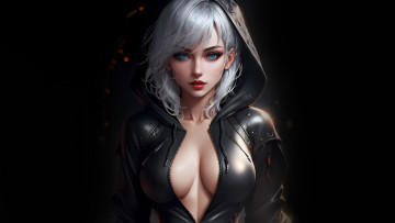 Картинка рисованное люди нейросети графика нейроарт ai art нейронные сети рисунки нейро искусство красивая девушка в капюшоне