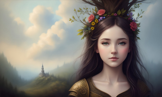 Обои картинки фото фэнтези, девушки, нейросети, графика, нейроарт, ai, art, нейронные, сети, рисунки, нейро, искусство