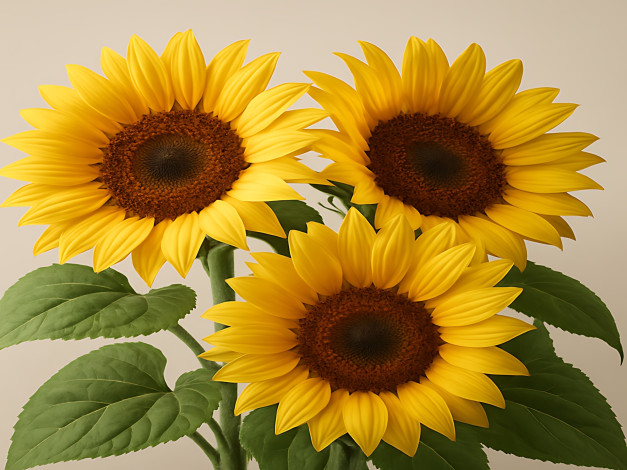 Обои картинки фото 3д графика, цветы , flowers, подсолнухи