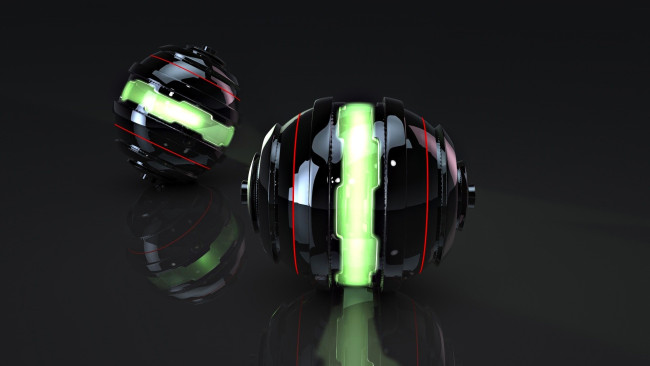 Обои картинки фото 3д графика, шары , balls, шарики, техника, отражение