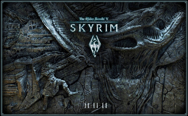 Обои картинки фото видео игры, the elder scrolls v,  skyrim, барельеф, фигуры