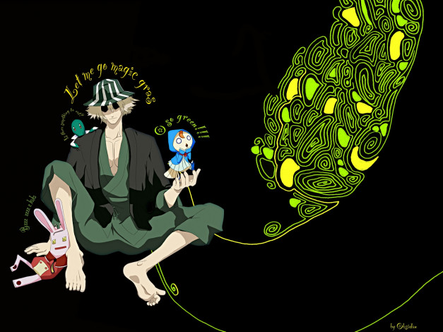 Обои картинки фото аниме, bleach, kisuke, urahara