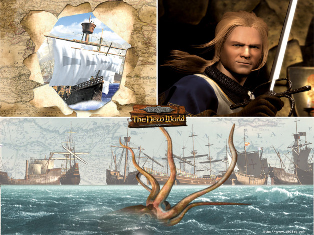 Обои картинки фото anno, 1503, the, new, world, видео, игры