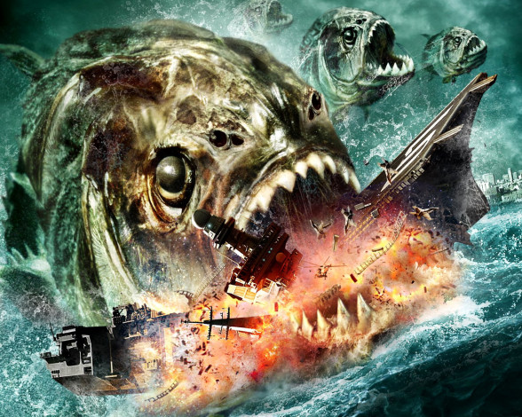 Обои картинки фото mega, piranha, кино, фильмы