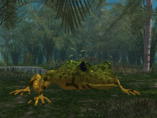 Картинка 3д графика animals животные лягушка