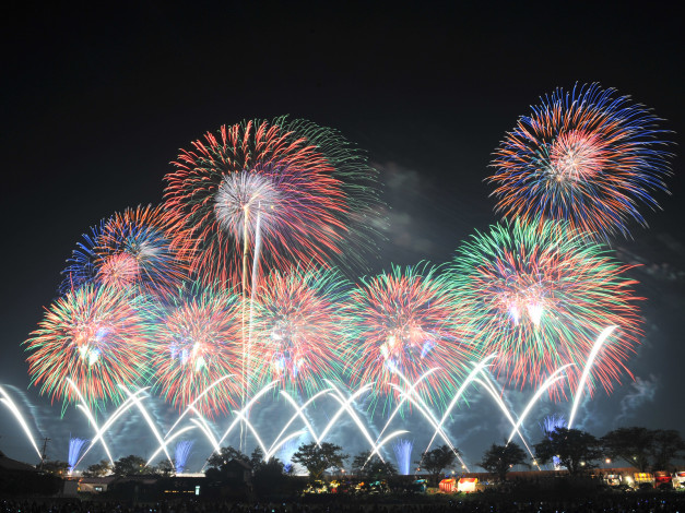 Обои картинки фото разное, салюты, фейерверки, салют