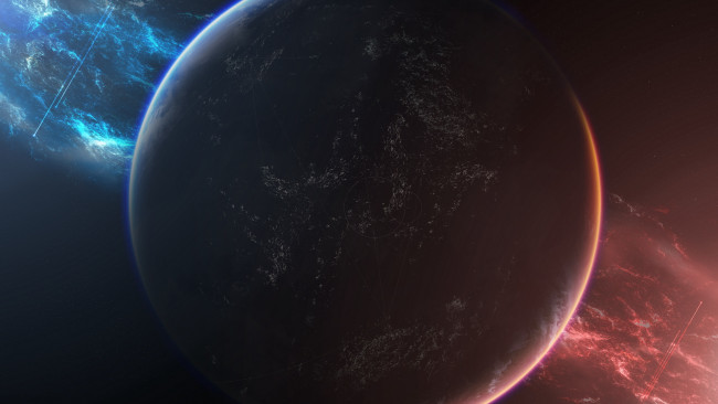 Обои картинки фото космос, арт, планета