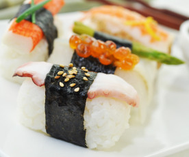 Картинка еда рыба морепродукты суши роллы