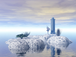 Картинка 3д графика sea undersea море камни