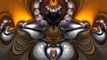 Картинка 3д графика fractal фракталы цветок фантастический