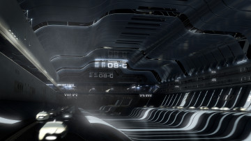 Картинка космос арт терминал транспорт космический ангар корабль