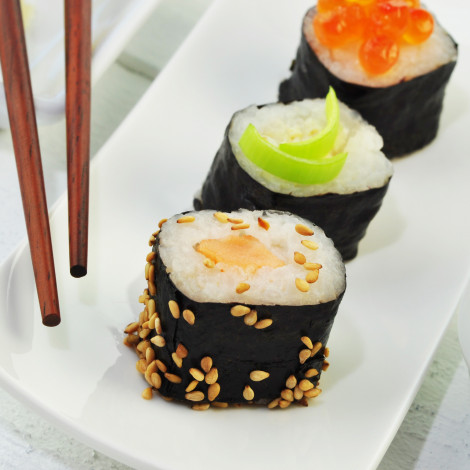 Обои картинки фото еда, рыба, морепродукты, суши, роллы