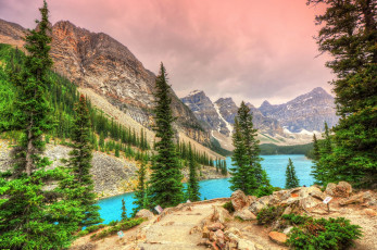 Картинка moraine lake banff national park canada природа реки озера valley of the ten peaks озеро морейн банф канада горы