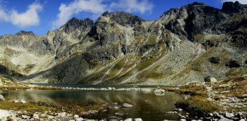 Картинка высоке татры природа реки озера озеро камни скалы горы облака