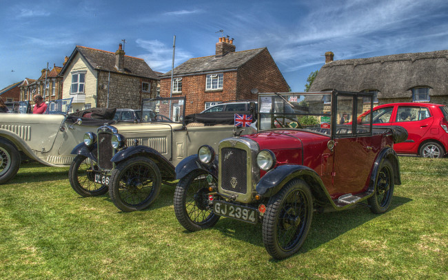 Обои картинки фото автомобили, выставки, уличные, фото, st, helens, англия, остров, уайт, сент-хеленс, isle, of, wight, england, ретро