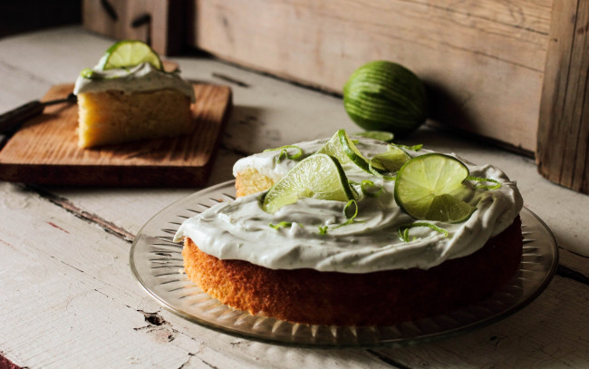 Обои картинки фото еда, пирожные, кексы, печенье, лайм, крем, торт