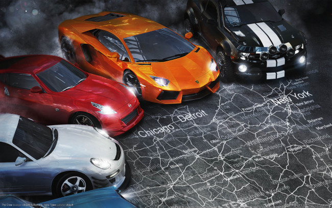 Обои картинки фото the, crew, видео, игры, машины, карта