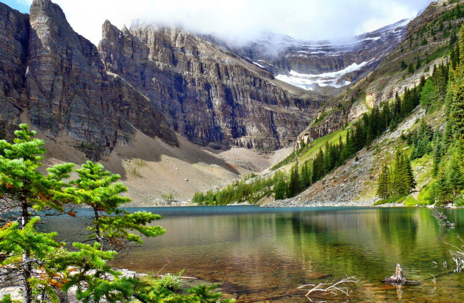 Обои картинки фото agnes, lake, природа, реки, озера, горы, лес, озеро, туман