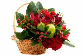 Картинка цветы букеты +композиции корзина