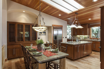 Картинка интерьер кухня мебель столы