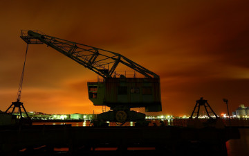 Картинка техника экскаваторы вечер