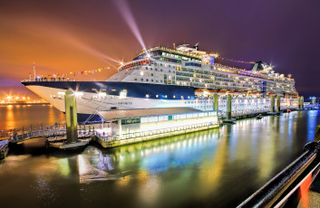 Картинка корабли лайнеры лайнер океанский круиз причал