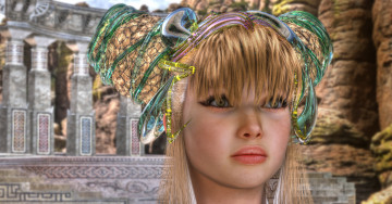 Картинка 3д+графика портрет+ portraits фон взгляд девушка