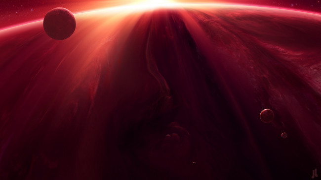 Обои картинки фото космос, арт, вселенная, планеты