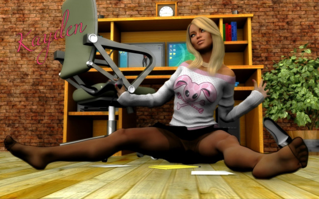 Обои картинки фото 3д графика, люди , people, фон, взгляд, девушка