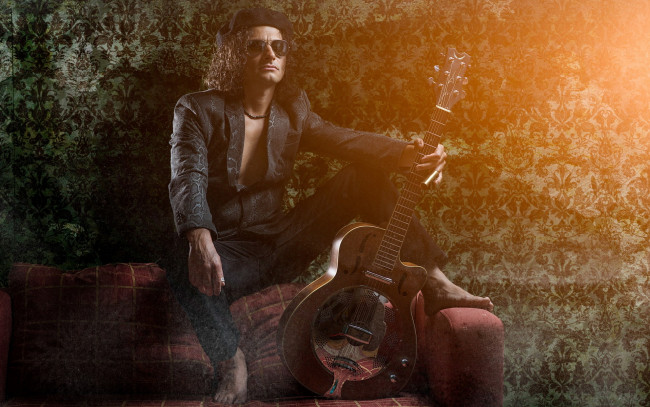 Обои картинки фото музыка, - другое, гитара, человек