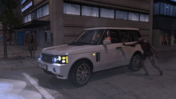 Картинка 3д+графика фантазия+ fantasy зомби взгляд девушка автомобиль фон