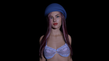 Картинка 3д+графика люди+ people взгляд девушка фон