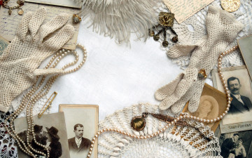 Картинка разное ретро +винтаж фото перчатки украшения салфетки