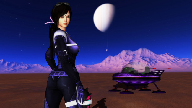 Обои картинки фото 3д графика, фантазия , fantasy, фон, взгляд, девушка