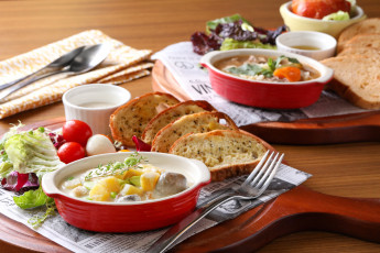 Картинка еда вторые+блюда соус хлеб овощи мясо картофель второе блюдо