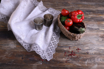 Картинка еда овощи перец баклажан приправы